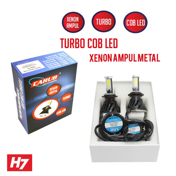 CARUB H7 Xenon Turbo Fanlı CREE Metal Led Beyaz Burak Otomotiv